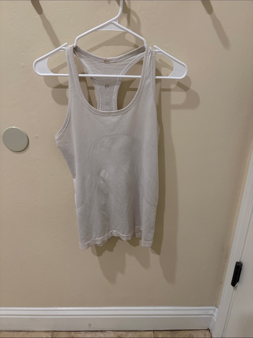 lululemon athletica Cream Ribbed Racerback Tank